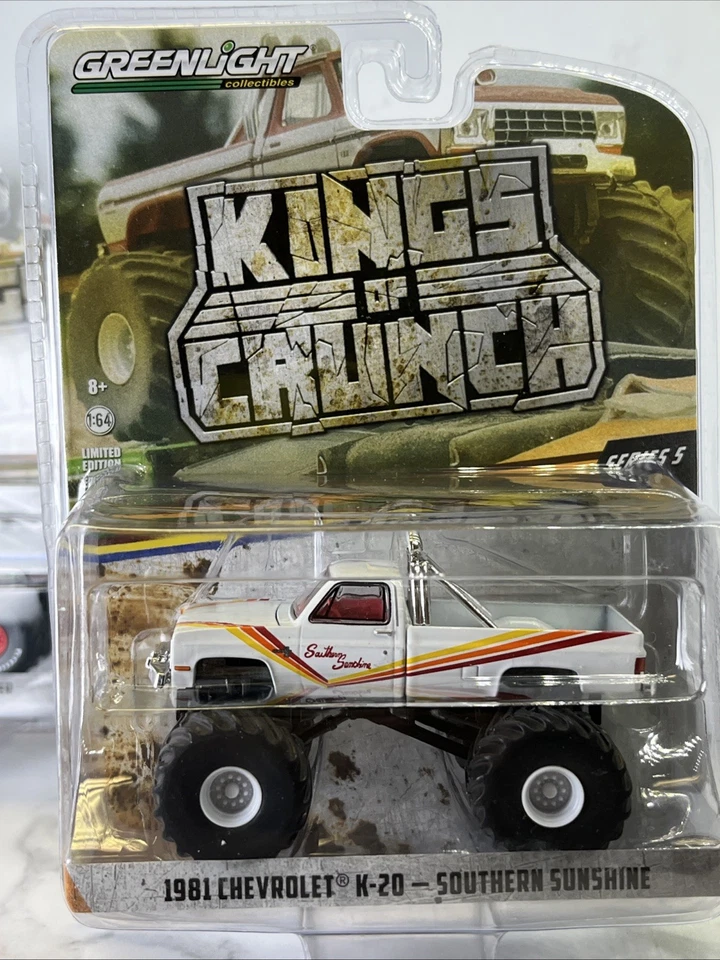 GREENLIGHT KINGS OF CRUNCH 1981 CHEVROLET K-20 SOUTH SUNSHINE WHITE I12 - Imagem 1 de 2