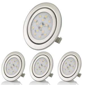 Led Möbel Einbaustrahler G4 Flach 3W 230V Einbau Spiegelschrank Einbauspot - Bild 1 von 16