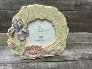 Stone Treasures Picture Frames Beautiful Rose Iris 3x3 photo Design Brand New! - Picture 1 of 4