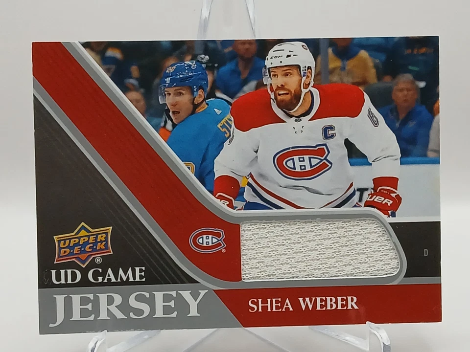 2020-21 Upper Deck Game Jersey GJ-SW Shea Weber Canadiens Game Used Patch - Image 1 of 2