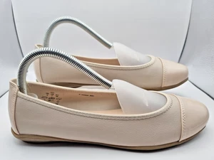 Hotter Flat Ballet Shoes Size 5 Light Pink Color Patent Toe & Back Heel - Picture 1 of 11