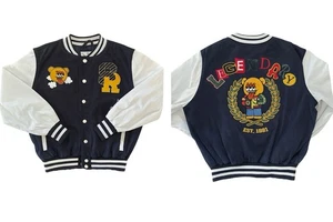 Smoke Rise Varsity Jacket XL Legendary Bear Patch Embroidered Bomber Streetwear - Picture 1 of 13