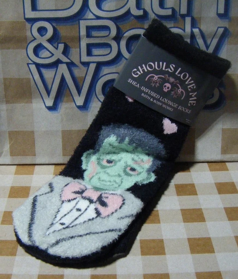 BATH AND BODY WORKS Shea Infused Lounge Socks New FRANKENSTEIN (16/8728) - Image 1 of 1