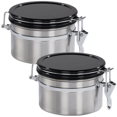 2x Xavax Kaffeedose Edelstahl für Kaffeepulver Luftdicht Vorratsdose Behälter - Bild 1 von 4