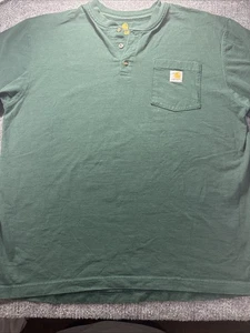 Carhartt Herren T-Shirt XL Original Fit Grün Kurzarm Tasche - Bild 1 von 8