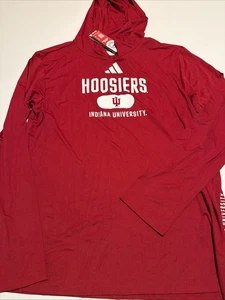 Adidas NCAA Indiana Hoosiers D4T LS Hoodie Top Shirt Gr. S JE2069 Neu mit Etikett - Bild 1 von 7