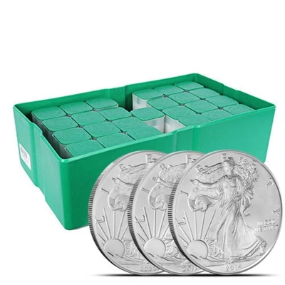 Moneda American Silver Eagle de 1 oz (año aleatorio - en tubos o caja) Foto 1 de 4