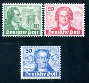 BERLIN 1949 61-63 ** MNH GOETHE FLAWLESS SET GOETHE (F9149 - Picture 1 of 2