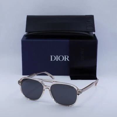 Óculos de sol Dior INDIOR N1I 40A0 rosa brilhante/cinza 57-15-145 novo autêntico - Imagem 1 de 4