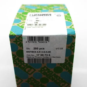 250 PCS Phoenix Contact 5.08mm 2-P Pluggable Header 1755736 MSTBVA 2 5/ 2-G-5 08 - Picture 1 of 2