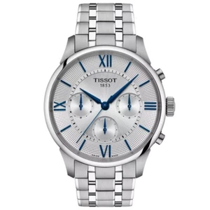 Tissot Chemin Des Tourelles 42mm Chronograph Steel Men's Watch T1394621103800 - Picture 1 of 4