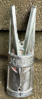 Insignia de cabeza de bicicleta de colección J.C. Higgins... Sears Roebuck Co. Foto 1 de 2