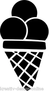 A6 Stencil Laser Schablone Eistüte - Bild 1 von 1