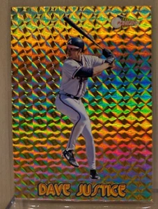 Colección Pacific Crown 1994 PRISMAS DE ORO 12 David Justice refractor inserto raro - Imagen 1 de 2