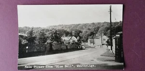 Vintage RPPC Main Street from Blue Bell Wentbridge Nr Pontefract Yorkshire - Foto 1 di 2