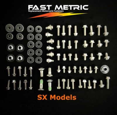 KIT DE PERNOS DE CARROCERÍA 97 piezas KTM SX PLÁSTICO GUARDABARROS HORQUILLA PROTECTOR SX125 SX250 300 350 450 520 Foto 1 de 3