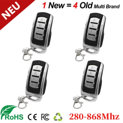 4PCS 280-868Mhz Garage Door Multi-Frequency Wireless Copy Remote Control AG - Image 1 of 4
