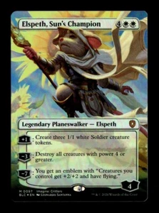 MTG - Elspeth, Sun's Champion - Boarderless - Commander: Bloomburrow - NM FOIL - Picture 1 of 2