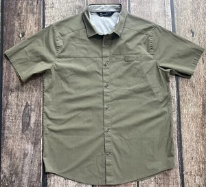 UNDER ARMOUR FITTED SHORT SLEEVE SPORT SHIRT BROWN TAN MENS XL EXCELLENT - Picture 1 of 8