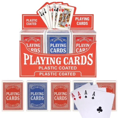 Quality Professional Plastic Coated Playing Cards Poker Games 1 6 12 24 Decks - Image 1 of 4