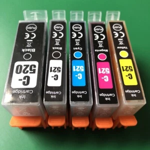 Generic Ink Cartridges Canon Pixma MP540 MP550 MP560 MP620 MP630 MP640 MP980 521 - Picture 1 of 7