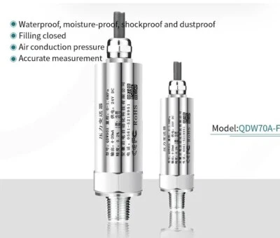 Pressure Transmitter Sensor Waterproof G1/4 Thread 4-20mA 0-4.5V 60 MPa 16bar - Image 1 of 4