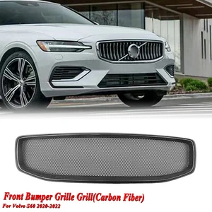 Carbon Fiber Front Bumper Grille Mesh Grill For Volvo S60 2020-2022 2021 - Foto 1 di 14