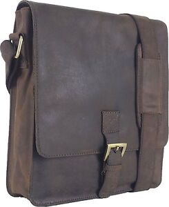UNICORN Real Leather iPad, Kindle, Tablets & Accessories Messenger Bag Brown #2F