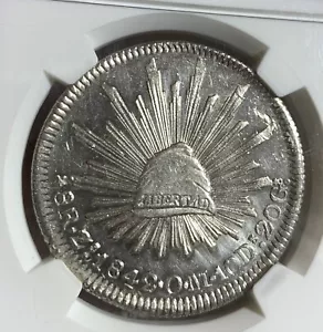 MEXICO. 8 Reales, 1842-Zs OM. Zacatecas Mint. NGC MS-62. KM-377.13 - Picture 1 of 4