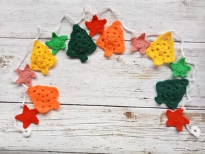 Garland Flowers Christmas Tree Ornament Handmade Bunting Party Home Decor - Picture 1 of 27