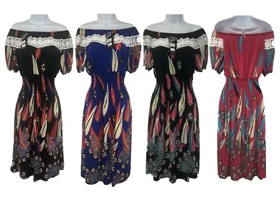 Женщина с плеча коктейль причинно вечернее платье с коротким рукавом мини #2681 - Изображение 1 из 4