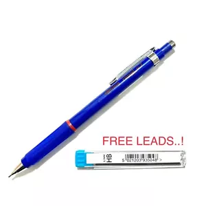 rOtring Rapid Blue Mechanical Pencil, HB 0.7 mm, Automatic + Pack of Leads FREE! - Picture 1 of 4