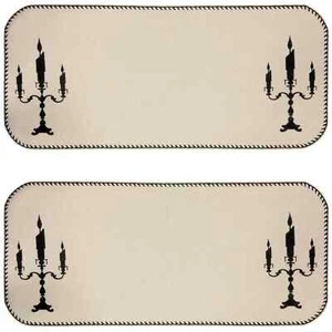 Set of 2 Favorite Haunt Table Runner Halloween Batty Boo Candelabra 30" NEW - Picture 1 of 1