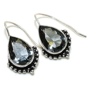 Alexandrite Gemstone Handmade 925 Sterling Silver Jewelry Stud Earring Sz 1" - Picture 1 of 1