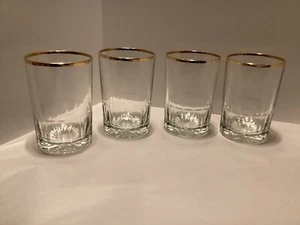 Set di 4 bicchieri Highball con bordo oro 4,5" moderni metà secolo belli - Foto 1 di 18