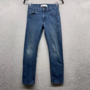 Levis 511 Slim Boys Jean Blue Denim Mid Rise Skinny Pockets Logo Size 12 - Picture 1 of 12