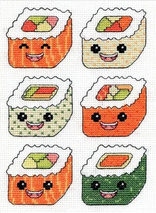 Kit de punto de cruz contado ~ Design Works Happy Sushi #DW3213 ¡OFERTA! - Imagen 1 de 6