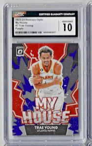 2022 Panini Donruss Optic Trae Young My House Purple CGC 10 - Picture 1 of 2