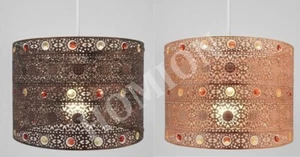 Easy Fit Sparkly Ceiling Pendant Light Shade Antique And Metal Gem Shades New - Picture 1 of 3