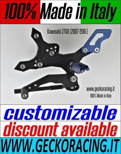 REARSETS ADJUSTABLE PEGS KAWASAKI Z750 2007-2015 - Foto 1 di 10