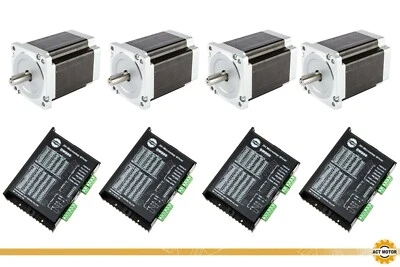 4Axis Schrittmotor Nema34 StepperMotor 1416oz-in φ14mm 5,6A 114mm keyway CNC ACT - Bild 1 von 4