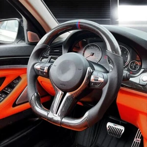 Carbon Fiber Steering Wheel for BMW F30 F32 F20 F15 F16 F86 F85 X5 X6 M2 M3 M4 - Picture 1 of 5