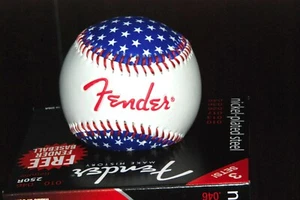 Fender Guitars Collectible Promo Baseball Red White & Blue w/ Stars Regulation - Picture 1 of 2