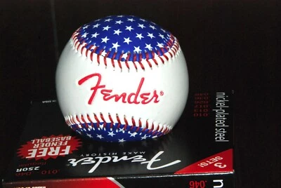 Fender Guitars Collectible Promo Baseball Red White & Blue w/ Stars Regulation - Image 1 of 2