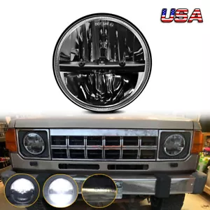 New Upgraded 7" Round LED Headlight Hi/Lo For Chevrolet C10 C20 C30 Pickup Nova - Foto 1 di 11