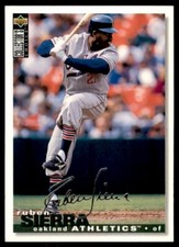 1995 Collector's Choice Silver Signature Ruben Sierra Oakland Athletics #135