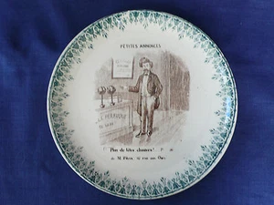 ANCIENNE ASSIETTE SARREGUEMINES DV - PETITES ANNONCES n° 9 (?) - Imagen 1 de 1