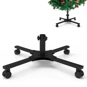 ** NEW Christmas Tree Stand with Wheels | Metal Artificial Christmas Tree Stand - Picture 1 of 7