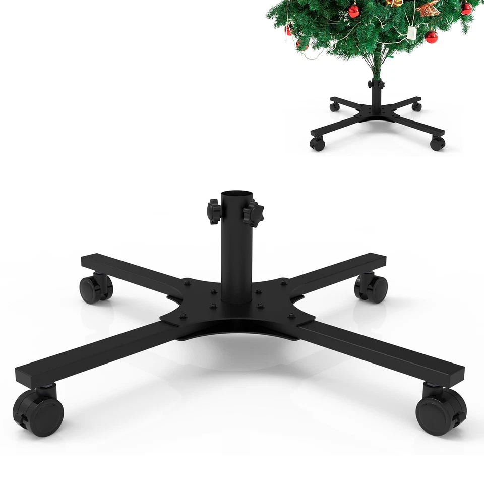 ** NEW Christmas Tree Stand with Wheels | Metal Artificial Christmas Tree Stand - Image 1 of 4
