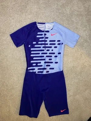 Nike Pro Elite 2023 Equipo Traje de Velocidad Azul Rosa Para Hombre Talla MEDIANA DR4849-455 Foto 1 de 4